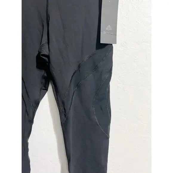 NWT MICHI Leggings Small Black Mesh Insert Cut Out Athletic Work Out - Picture 2 of 9